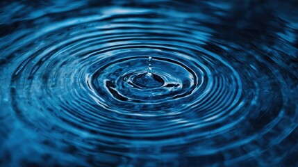 Close-up of water ripples from a single drop