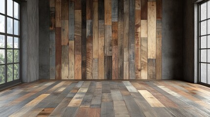 Rustic Interior Design: A Room with Reclaimed Wood Walls and Floors