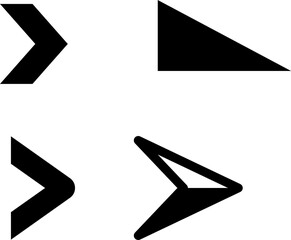 Black arrows. Flat icons. illustration isolated on white background. Raster version