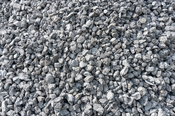 Crushed stone for road construction
