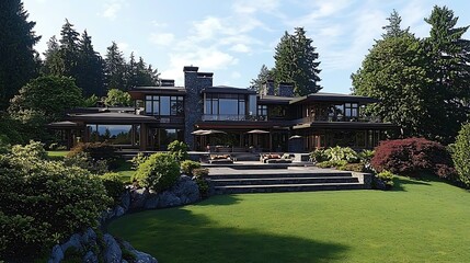 Luxurious Modern Home Nestled Amongst Lush Green Trees