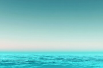 Fototapeta premium A deep ocean blue gradient fading into a soft teal glow, evoking tranquility.