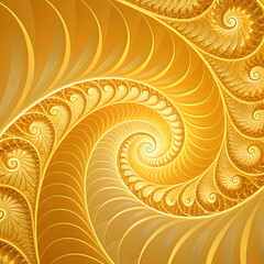 A shiny spiral golden object displays a twisting, reflective surface