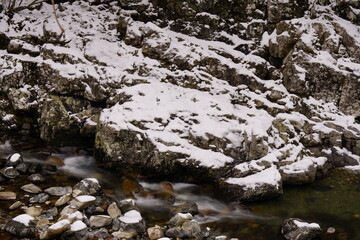 川迫川渓谷積雪