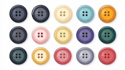 Fototapeta premium Modern Blank Buttons Vector Isolated on White Background for Design Projects