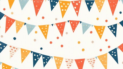 Colorful Bunting Party Celebration Background Vector
