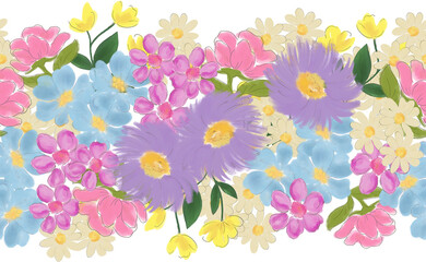 Digital clipart blooming blossom flower botanical background backdrop wedding bridal shower party