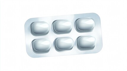 Professional Blister Pack Medicine Vector Isolated on White Background
