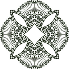 Beautiful flower art and mandala vector design