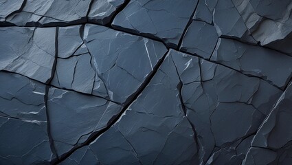 black and white background of stone, dark blue rock texture background, cracked layers of stone