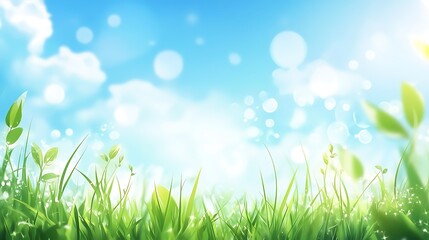 Fototapeta premium grass and blue sky