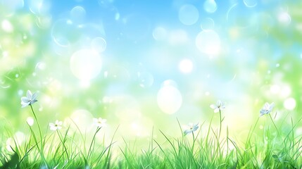 Obraz premium grass and blue sky