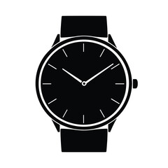 Clock icon in flat style, Business watch. Vector design element
