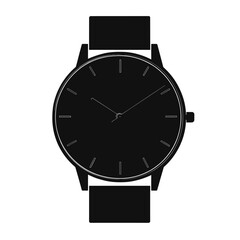 Clock icon in flat style, Business watch. Vector design element
