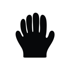 Obraz premium Black silhouette of a hand wearing a glove.