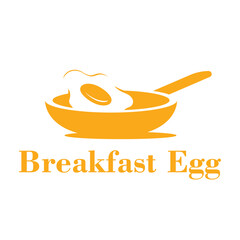 breakfast egg flat minimalist logo design