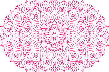 Beautiful flower art and mandala vector design