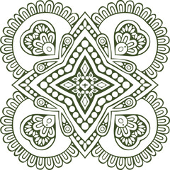 Beautiful flower art and mandala vector design