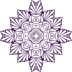 Beautiful flower art and mandala vector design