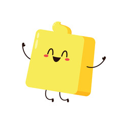 Butter vector. Butter character design. Butter on white background.