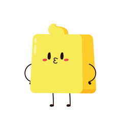 Butter vector. Butter character design. Butter on white background.