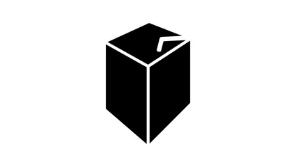 Juice Box , black isolated silhouette