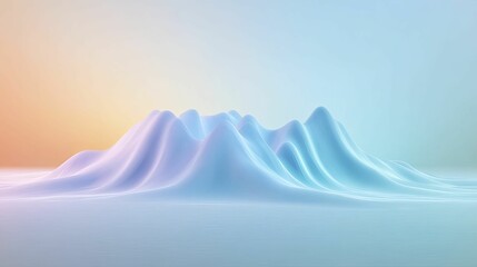 Blue and White Abstract Mountain Range Landscape Background.
