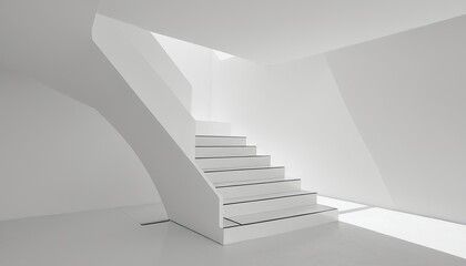 White staircase in a blue building 29