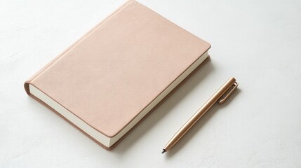 Notebook and Pen Resting Together in Perfect Harmony on Top.