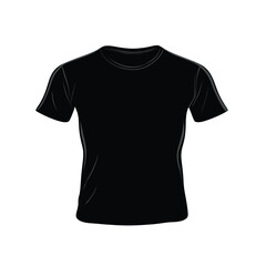 Vector icon of a Tshirt simple shapes flat design white background black color only vector graphic minimalism simple bold lines