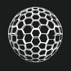 Fototapeta premium Stylish black and white soccer ball graphic design