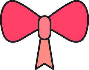 Pink Decorative Bowtie Illustration
