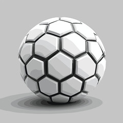 Fototapeta premium Stylish black and white soccer ball graphic design