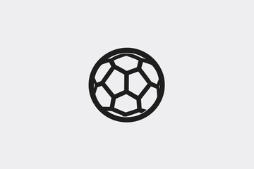 Stylish black and white soccer ball graphic design