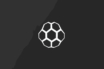 Obraz premium Stylish black and white soccer ball graphic design