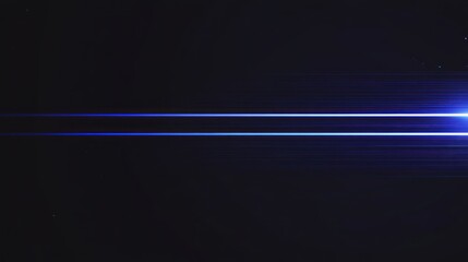 Abstract Blue Light Streaks on Black Background: A Digital Art Piece