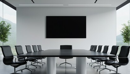 Corporate Meeting Room with Modern Furniture 030