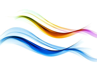Obraz premium abstract colorful flowing wave lines isolated on white background. Design element for technology, science, modern concept.