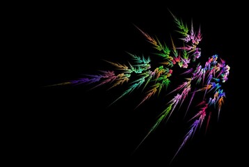 Computer generated fractal pattern and shape