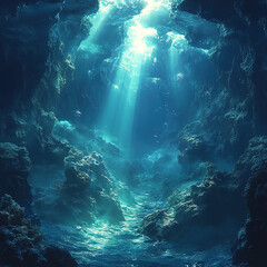 Fototapeta premium underwater scene with reef