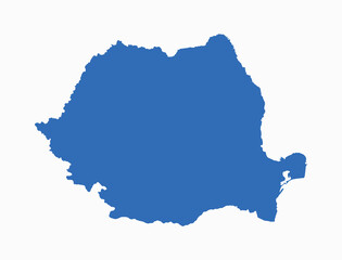 Romania Map vector icon. Minimalistic Colorful Map of Romania.