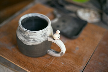 The process of creating pottery. 