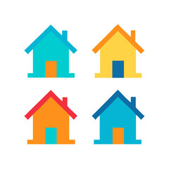 set of house icons
