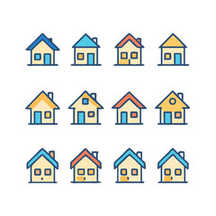 house icons set