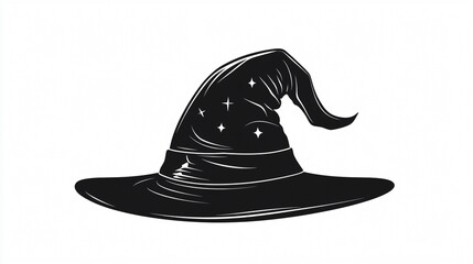 Elegant Wizard Hat Icon Design for Magic and Sorcery Themes