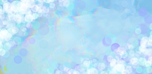 Textured on wet white paper watercolor, Light sky blue brush painted watercolor background. Blue SKY with light of sunshine having small and large clouds.