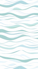 Abstract wavy pattern in soft blue and green tones on a white background.