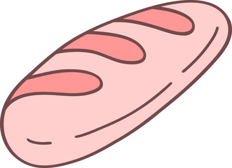 Bread Loaf Doodle Illustration