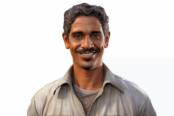 Fototapeta premium Indian men mechanic on transparent background png cutouts. Images for graphic designers. Image for flyers. Topics related to mechanic. Mechanic world. Job offer. Recruitment. India. Indian. 