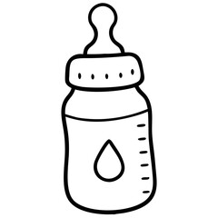 Baby Milk Bottle icon Vector Design.
